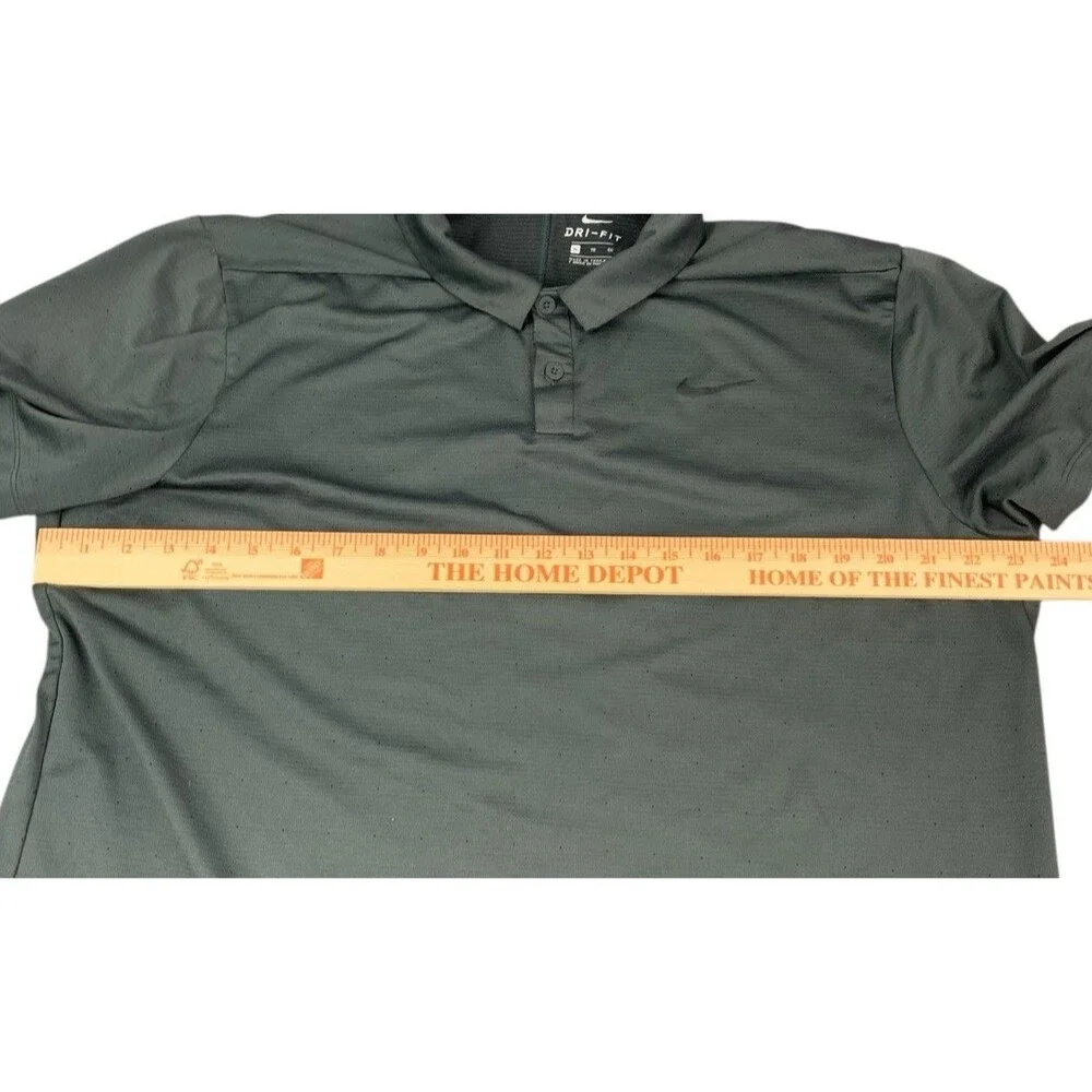 Nike Golf Dri Fit Polo Shirt, Short Sleeves, Gray Polka Dot, Men's Size XL
